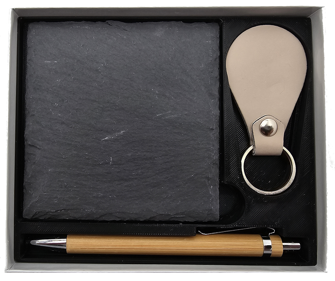 Square Slate, Pen and Key fab gift/award set Single